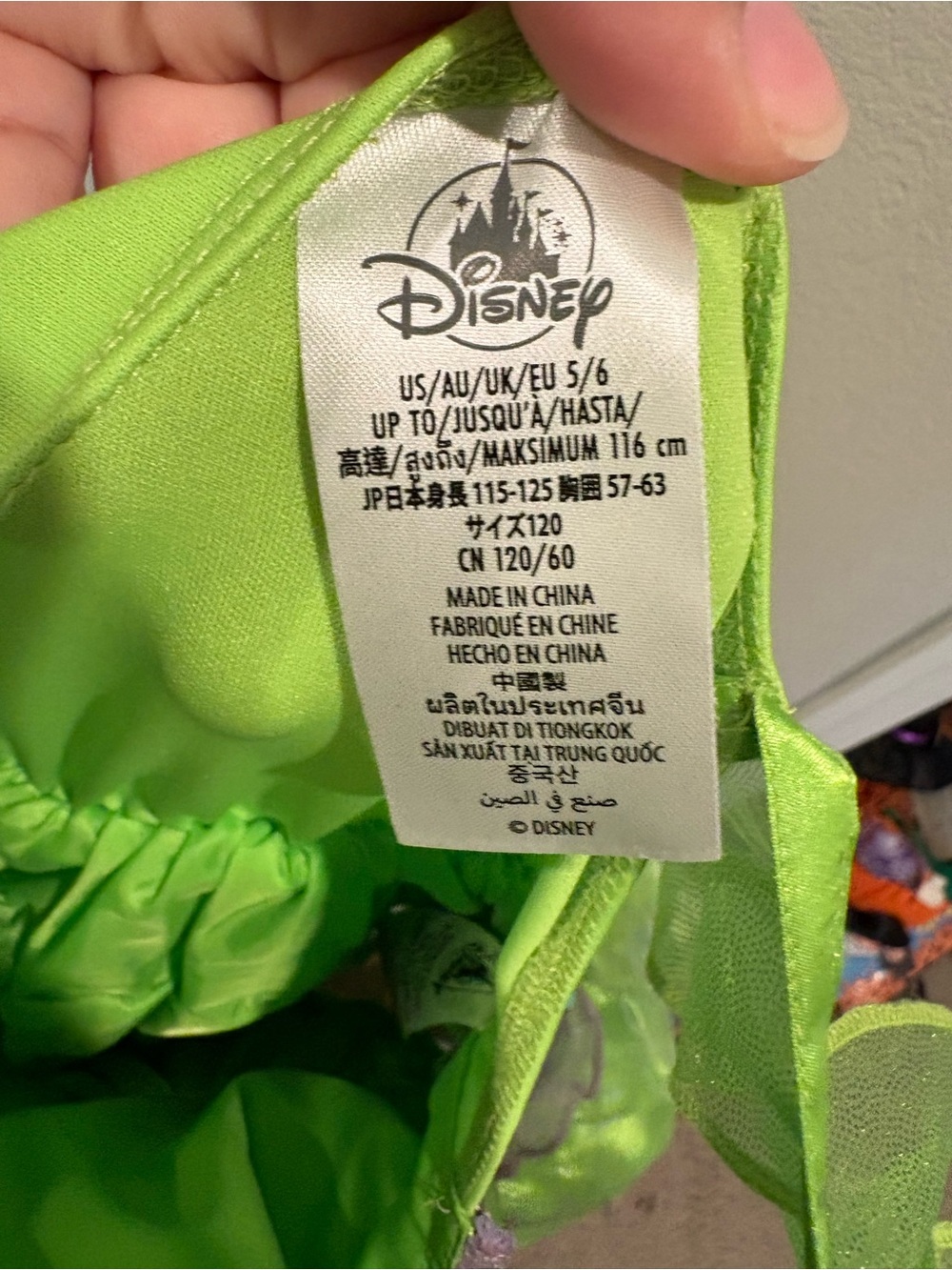 Disney Store Tinker Bell Halloween Costume Toddler Girls Size 5/6 Fairy Princess - Picture 16 of 16